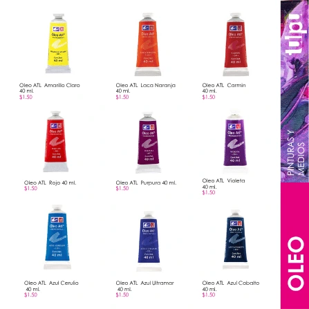 Página 61 del catálogo; incluye Oleo ATL Violeta 40 ml.