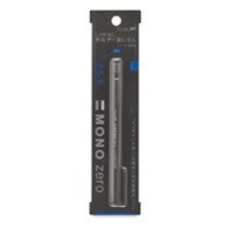 Borrador Mono Zero de Tombow, con punta rectangular y retráctil, Negro