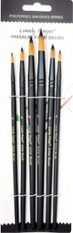 Set de pinceles punta redonda Lonely Finger 6 unidades