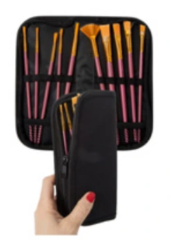 Set de pinceles variados con estuche 10 unidades