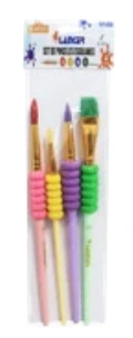 Set de Pinceles Escolares con Grip No. 2-6-10-12 Lancer