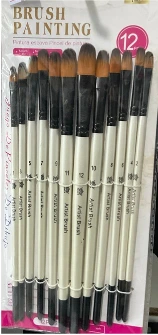 Pinceles Brush Painting Lengua de gato 12 pcs