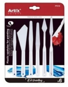 Espátulas para pintura plásticas x6 piezas